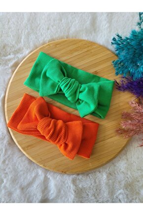 Kız Çocuk Renkli Ribana Bandana 2li Set