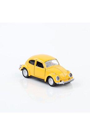 Metal 1:36 Ölçek Çek Bırak Vosvos Araba 11-12 cm Sarı