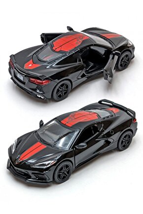 2021 Chevrolet Corvette Stingray C8 Livery Edition Diecast Car Set Kırmızı