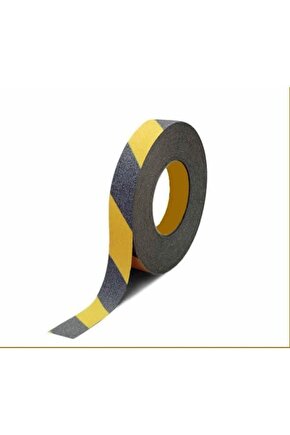 Sarı Siyah Merdiven Ve Zemin Kaydırmaz Kaymaz Bant 25mm X 25 Mt.