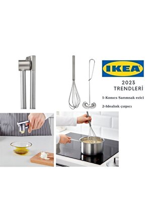 Koncıs Sarımsak Ezici + Idealısk Çırpıcı 2li Set Europestore
