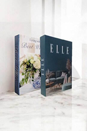 Dekoratif Kitap Görünümlü Kutu 2li Set Decorative Book Looking Box