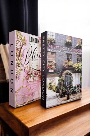 Dekoratif Kitap Görünümlü Kutu 2li Set Decorative Book Looking Box