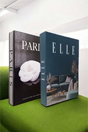 Dekoratif Kitap Görünümlü Kutu 2li Set Decorative Book Looking Box