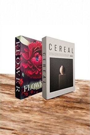 Dekoratif Kitap Görünümlü Kutu 2li Set Decorative Book Looking Box