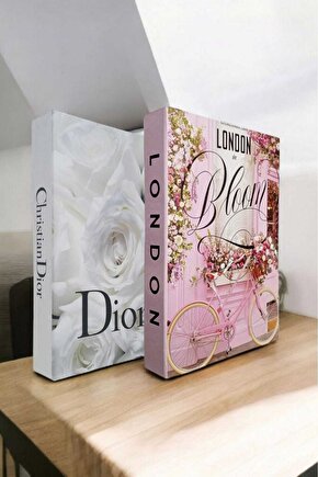 Dekoratif Kitap Görünümlü Kutu 2li Set Decorative Book Looking Box