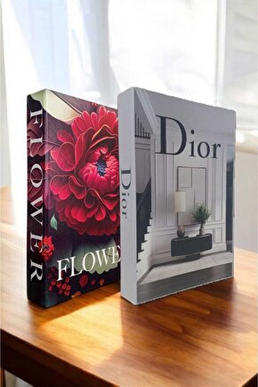 Dekoratif Kitap Görünümlü Kutu 2li Set Decorative Book Looking Box