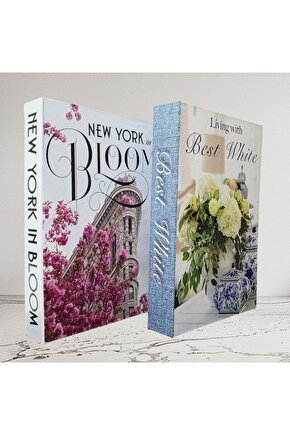 Dekoratif Kitap Görünümlü Kutu 2li Set