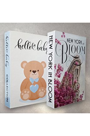 Dekoratif Kitap Görünümlü Kutu 2li Set Decorative Book Looking Box
