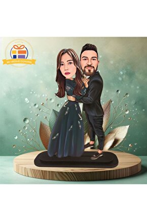 Eşime karikatürlü biblo hediye  3d masa üstü biblo hediyesi