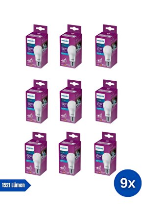 Mycare LED Lamba 13W - 100W 6500K Beyaz Işık ( 9 Lu Paket)