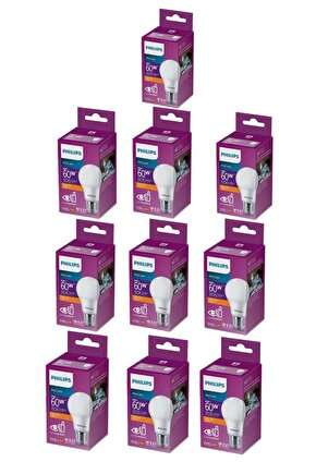 Mycare 8 W-60 W 2700 Kelvin Sarı Işık Göz Yormayan Yeni Nesil Led Ampul (10 Adet)
