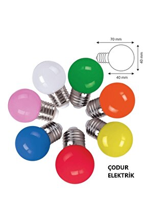 1watt E27 Duylu 25lümen Yeşil Led Gece Lambası Ampulü (1 ADET)