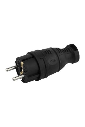 Topraklı Kauçuk Erkek Fiş 1x16 Monofaze