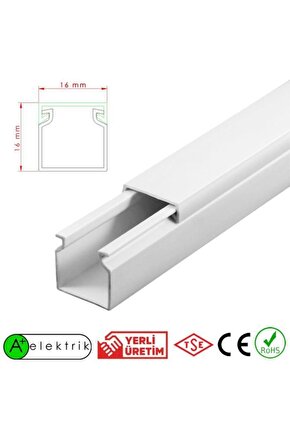 16x16 Mm Bantsız Kablo Kanalı 50x2m=100m