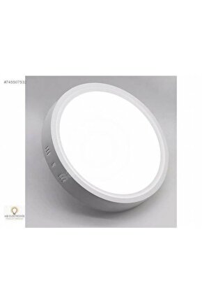 Beyaz Işık 24 Watt Yuvarlak Sıva Üstü Panel Tavan Armatürü Spot Lamba