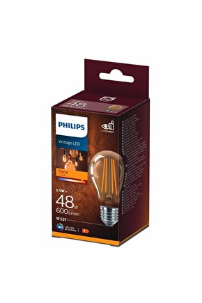 Filament Ampul Amber 48 W Sarı Işık A60 E27