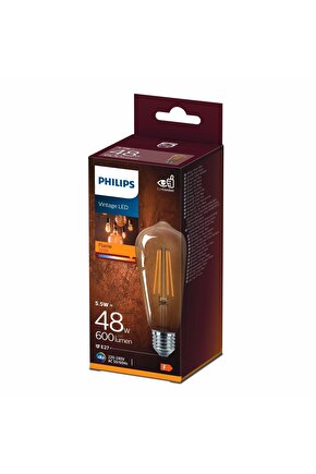 Filament Ampul Amber 48 W Sarı Işık ST64 E27
