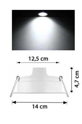 Spot Essential 10w 6500k Led Panel Beyaz Işık 14cm