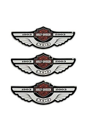 HARLEY DAVIDSON KANATLI DAMLA STİCKER 3 ADET 6x2 CM
