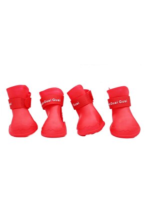 Köpek Plastik Ayakkabısı Mix Color (XXL) 4lü - Taban 5,5cm