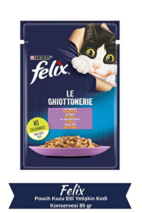 Pouch Kuzu Etli Yetişkin Kedi Konservesi 85 gr