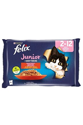 Multipack Junior Sığır Etli Ve Tavuklu Yavru Kedi Konservesi 4x85 gr