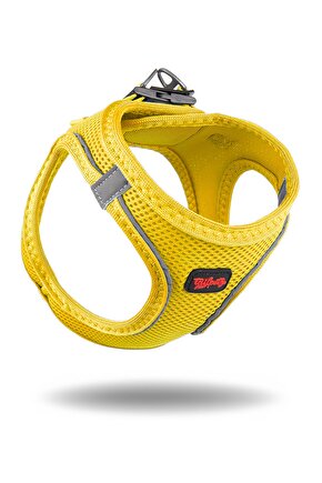 Air-Mesh Küçük ve Orta Irk Kedi Köpek Göğüs Tasması Yumuşak,Nefes Alabilir, Dayanıklı Sarı