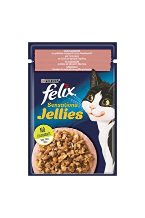 Pouch Sensation Jellies Somonlu Ve Karidesli Yetişkin Kedi Konservesi 85 gr