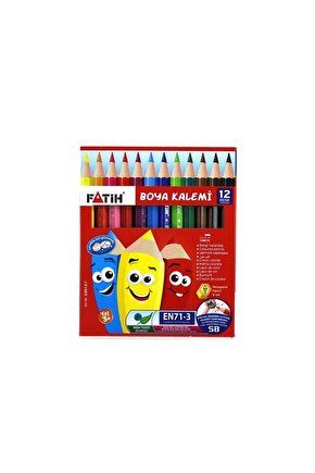 Kuruboya Kalemi 12 Renk Yarım Boy 33012