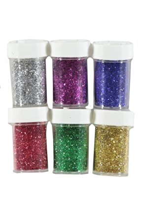 6lı Altın Gümüş Mor Mavi Kırmızı Yeşil Nova Color 8gr Tuzluk Toz Sim