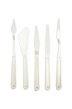 Rıch Plastik Spatül 5 Li Set Beyaz 11248