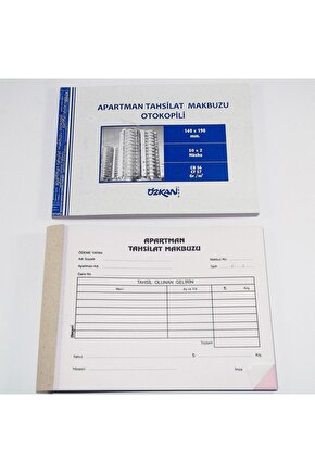 Apartman Tahsilat Makbuzu Otokopili 50x2 Nusha 12 Adet