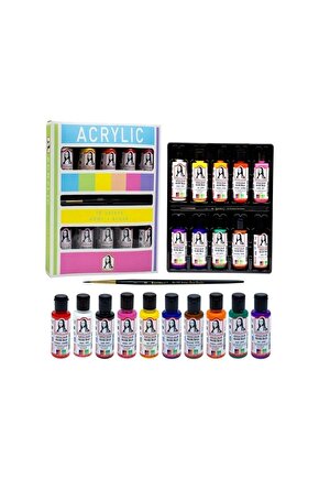 Monalisa Akrilik Boya 10 Renk X 40 ml (FIRÇA HEDİYELİ)-1
