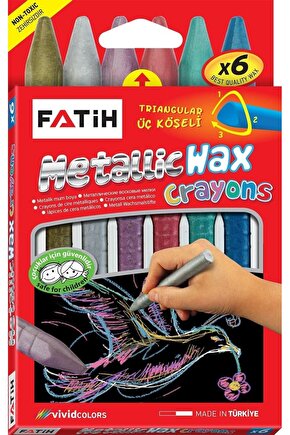 Mum Pastel Boya Wax Crayons Metalic Kısa 6 Renk | 50180