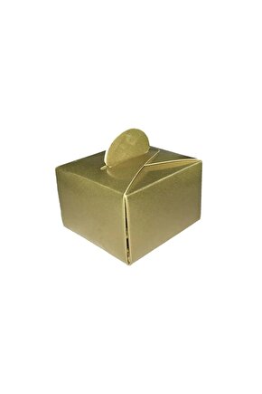Lokum Kutusu Gold-gümüş Metalik50li Kare Şeker Lokum Kutusu