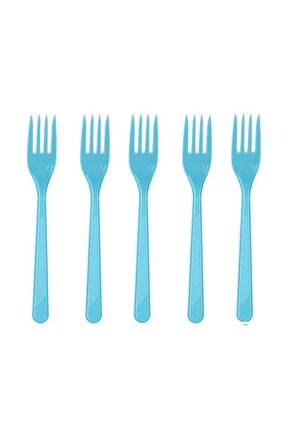 50 Adet Renkli Sert Dayanıklı Plastik Kullan At Doğum Günü Parti Sunum Çatal