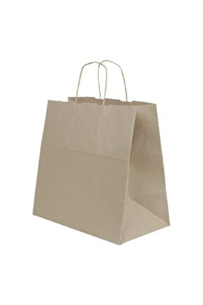 Burgu Sap Kraft Çanta 33x33x20 Cm - 250 Adetli Koli