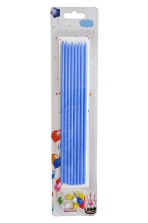 20cm Lı Mavi Mum