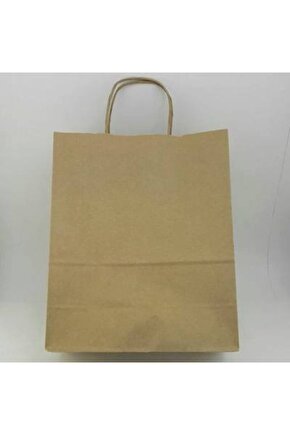 25x31 Büküm Saplı Çanta (10 Adet) Kraft