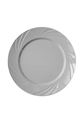 Gümüş Yuvarlak Mika Tabak 26 Cm 6 Adet