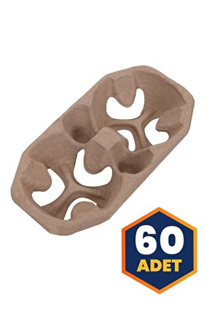Karton Viyol Bardak Taşıyıcı Natürel 2 li - 60 adet
