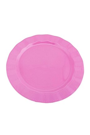 Bsgx Plastik Tabak Lüks 22 Cm 6 Adet Sert Mika Renkli Parlak Organizasyon 972844