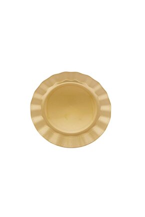 Gold Plastik Lüks Tabak 26 cm 6 Adet