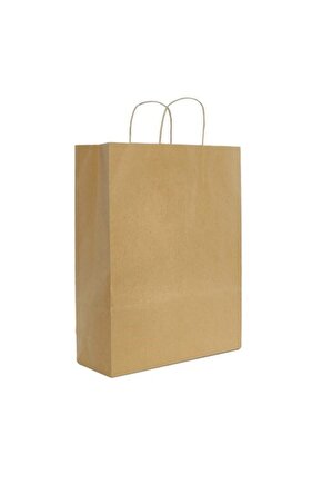 32*12*41 Burgu Saplı Kraft Poşet - Çanta 20 Adet