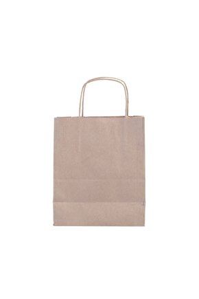 Büküm Saplı Kraft Kağıt Çanta 25li 20x10x22