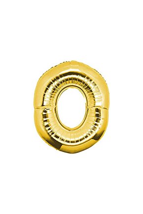 0 Rakam Gold Folyo Balon 100 Cm Dev Boy