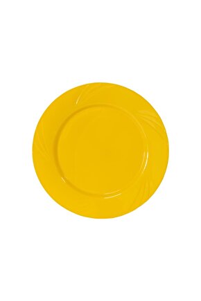 Plastik Tabak Sert Lüks 22cm (6 Adet) Sarı