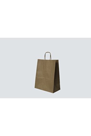 Burgu Saplı Kraft Çanta(25X12X31) (25 ADET)