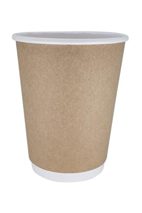 14oz Double Wall Kraft Karton Bardak - 25li